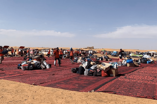 Bivouac dans le désert du Maroc